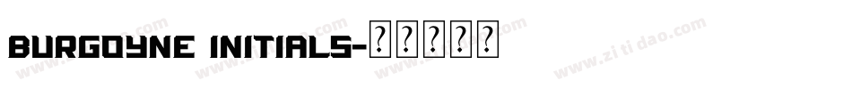 BURGOYNE initials字体转换